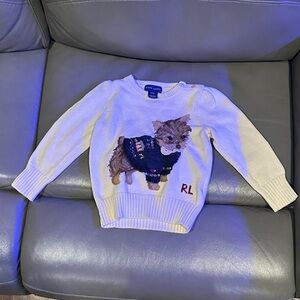 Ralph Lauren Ivory Sweater with Dog Motif